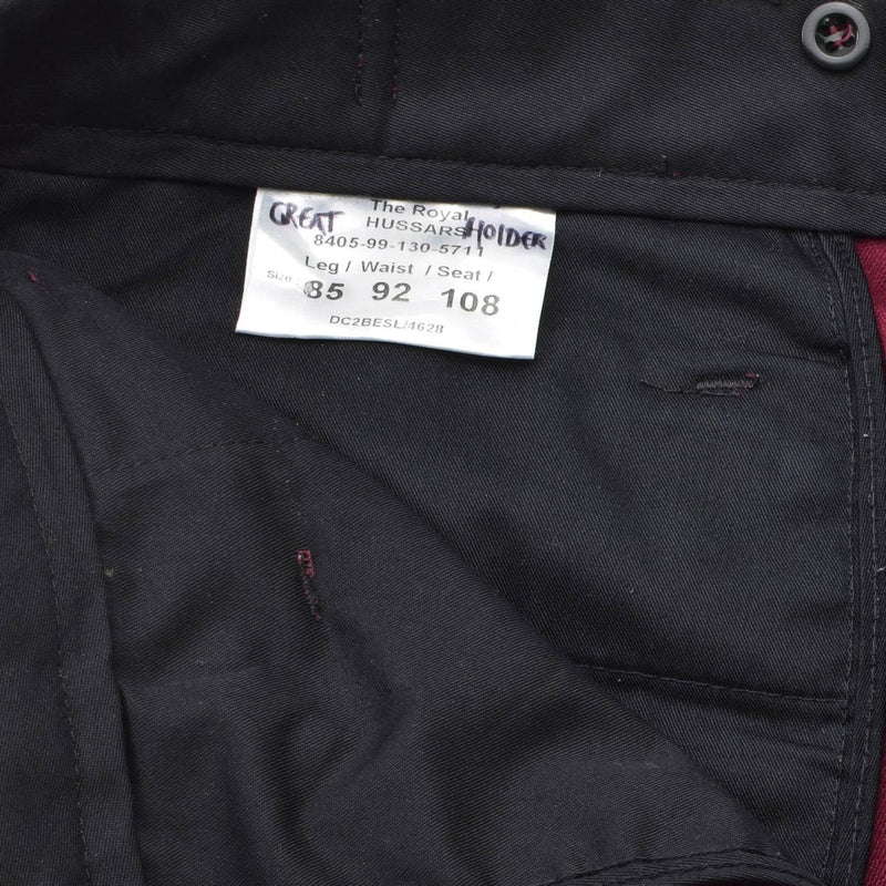 Genuine British army uniform pants dress royale hussars Bordeaux trousers - GoMilitar