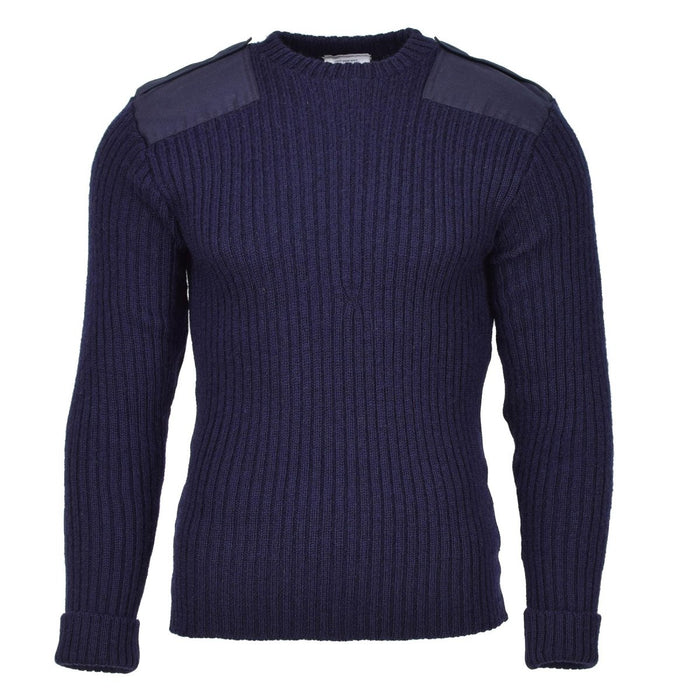 Echter britischer Militärpullover in Blau, Bodywarmer-Wollpullover, Kommandopullover – GoMilitar