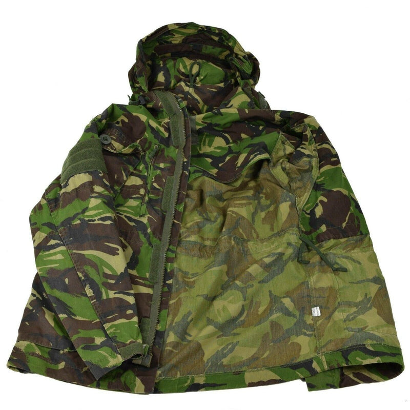 Genuine British military combat smock jacket with hood in DPM camouflage, windproof and durable for outdoor use