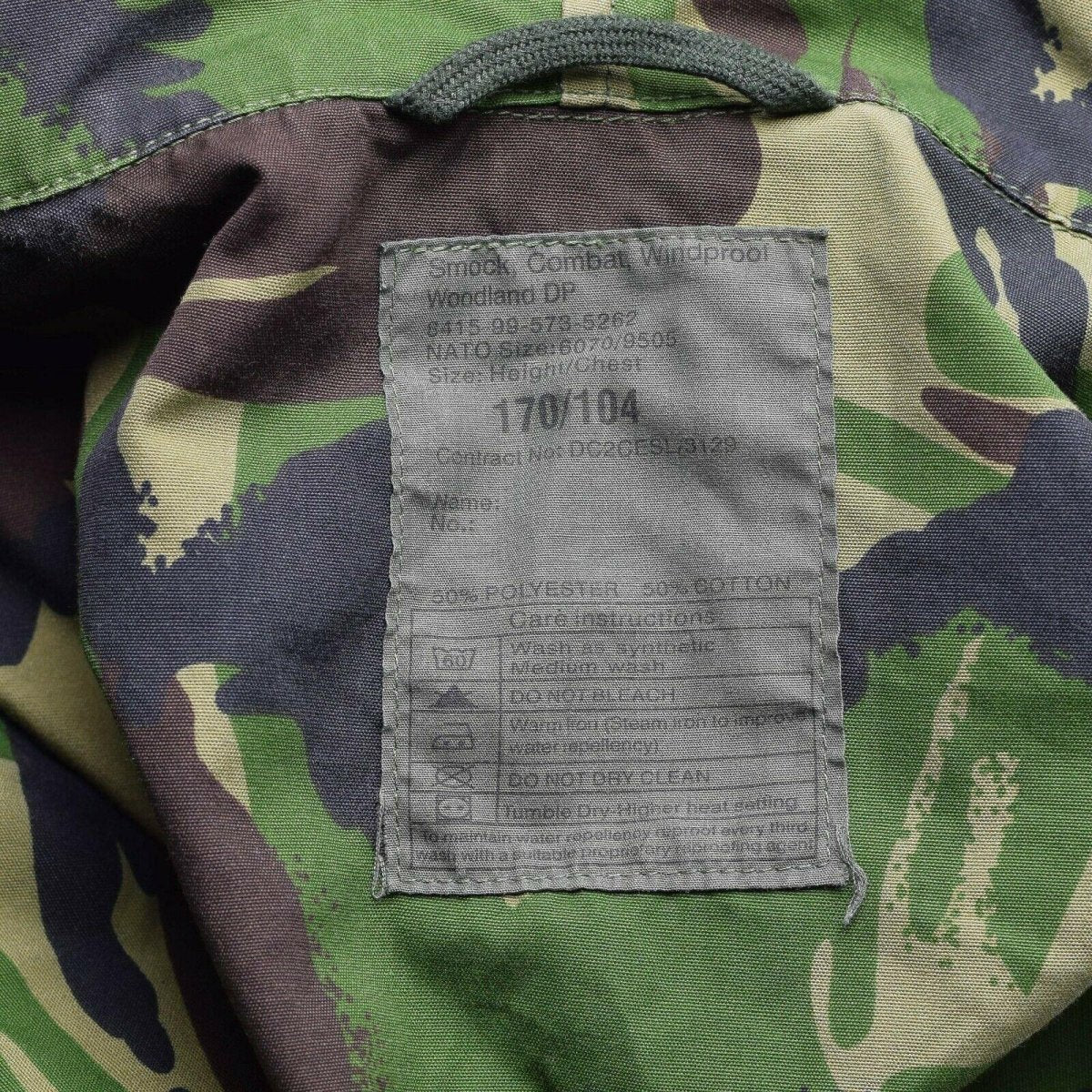 Echte britische Militär-Kampfjacke, Feldjacke mit Kapuze, winddicht, DPM-Tarnung