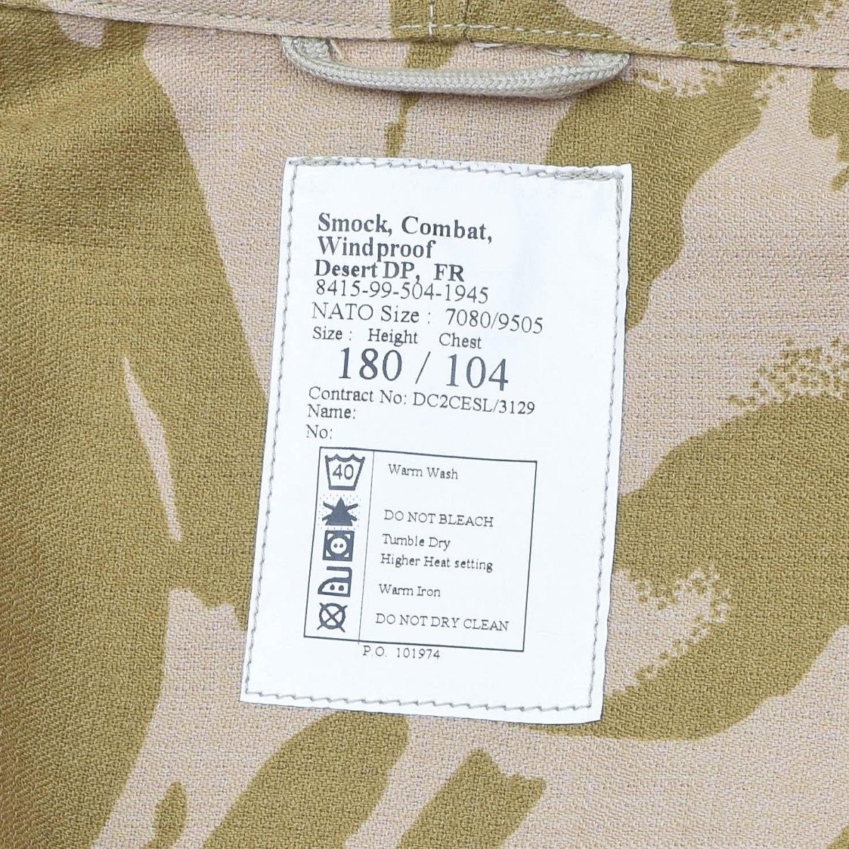 Original britische Militär-Kitteljacke, flammhemmend, winddicht, Parka mit Kapuze, NEU