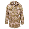 Original britische Militär-Kitteljacke, flammhemmend, winddicht, Parka mit Kapuze, NEU