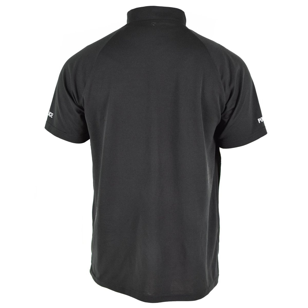 Original britisches Polizei T-Shirt schwarz atmungsaktiv funktionelles Frontreißverschluss-Schutzhemd