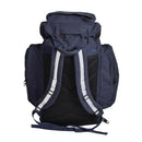Durable navy blue British Royal Air Force backpack with padded straps and multiple compartments for camping and hiking use.