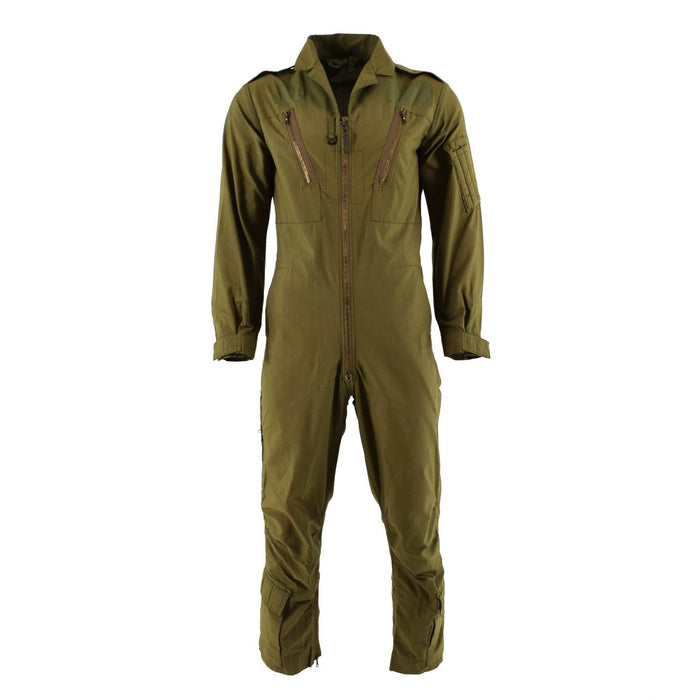 Echter olivgrüner Overall der britischen Royal Air Forces mit Reißverschluss und mehreren Taschen, Militärüberschuss.