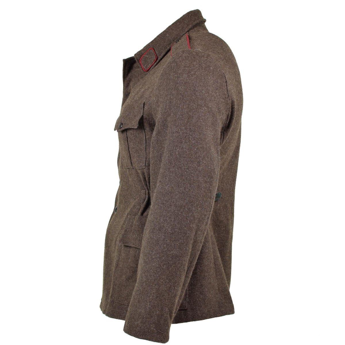 ECHTE BULGARISCHE ARMEEJACKE AUS WOLLE, MILITÄRAUSGABE, ÜBERSCHÜSSIGE UNIFORM, GRAU-BRAUN
