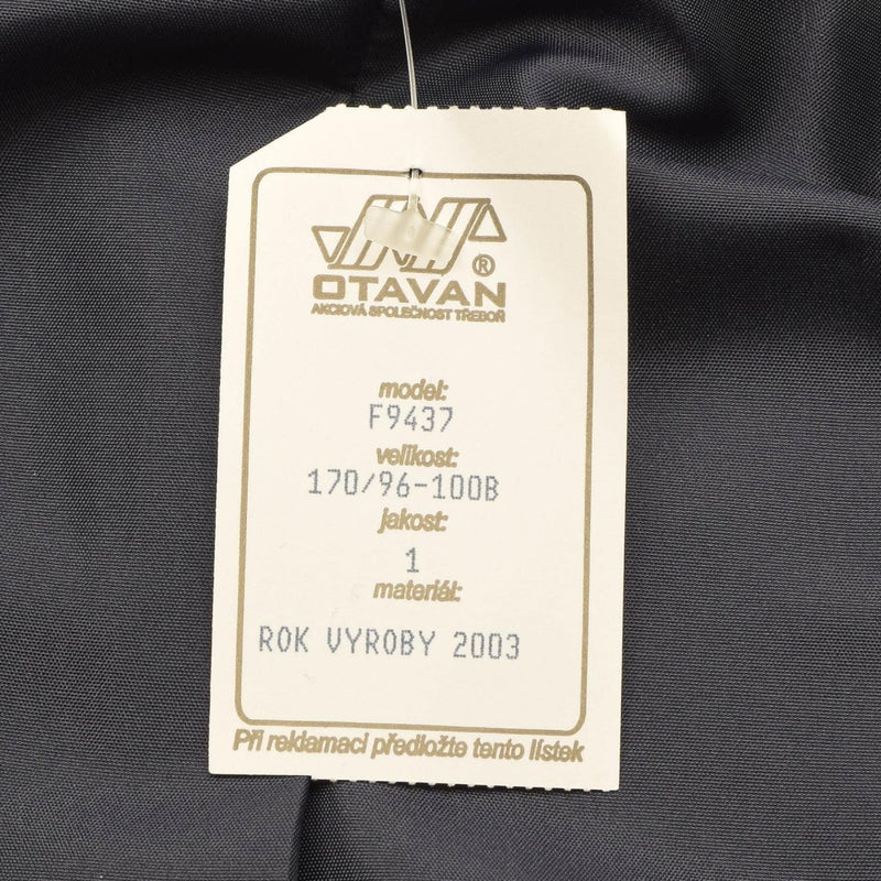 Original tschechische Armee blau Blouson mit silbernen Knöpfen lässige Militärbluse Jacke NEU