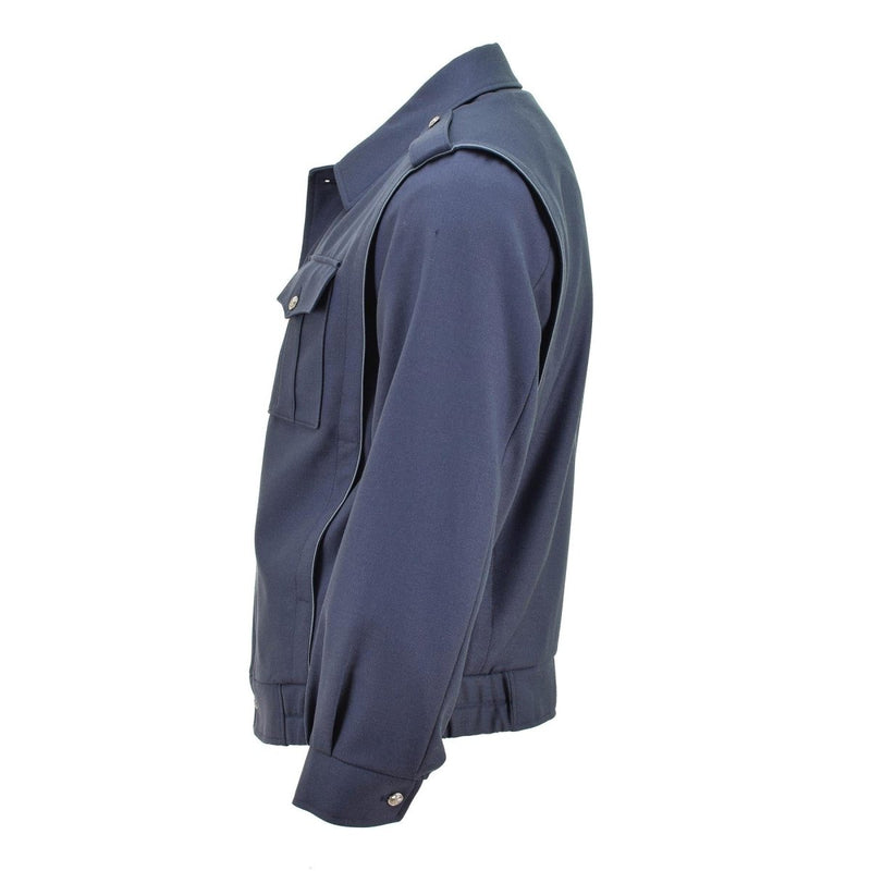 Original tschechische Armee blau Blouson mit silbernen Knöpfen lässige Militärbluse Jacke NEU