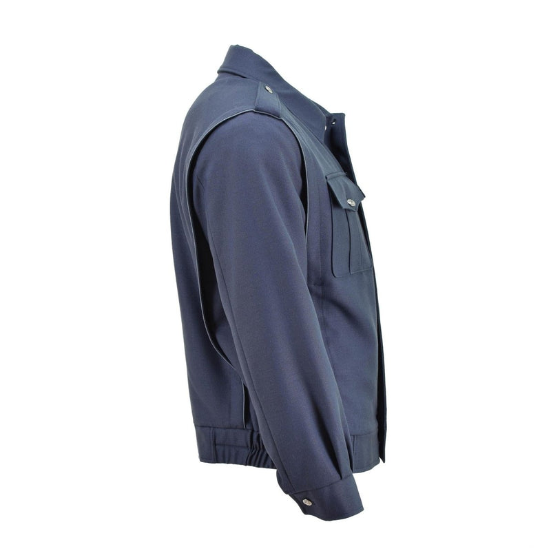 Original tschechische Armee blau Blouson mit silbernen Knöpfen lässige Militärbluse Jacke NEU