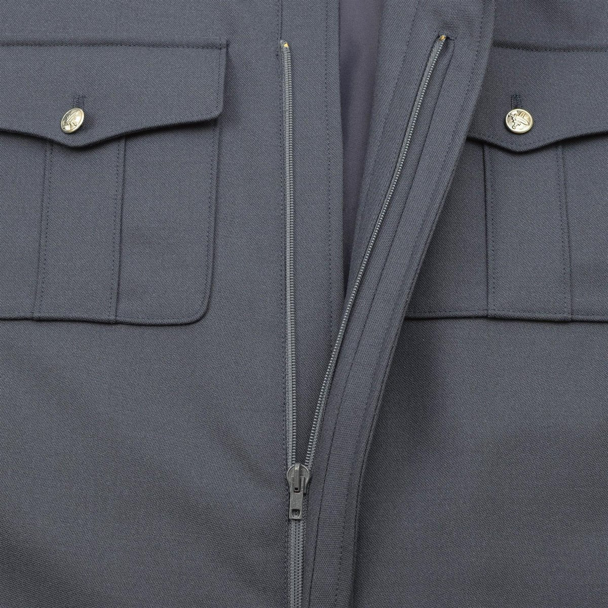 Original tschechische Armee blau Blouson mit silbernen Knöpfen lässige Militärbluse Jacke NEU