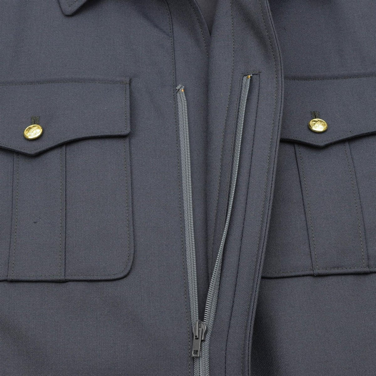 Echte tschechische Militär-Bluse, blaue Jacke mit goldenen Knöpfen, lässiger Armee-Blouson, NEU