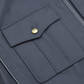 Echte tschechische Militär-Bluse, blaue Jacke mit goldenen Knöpfen, lässiger Armee-Blouson, NEU