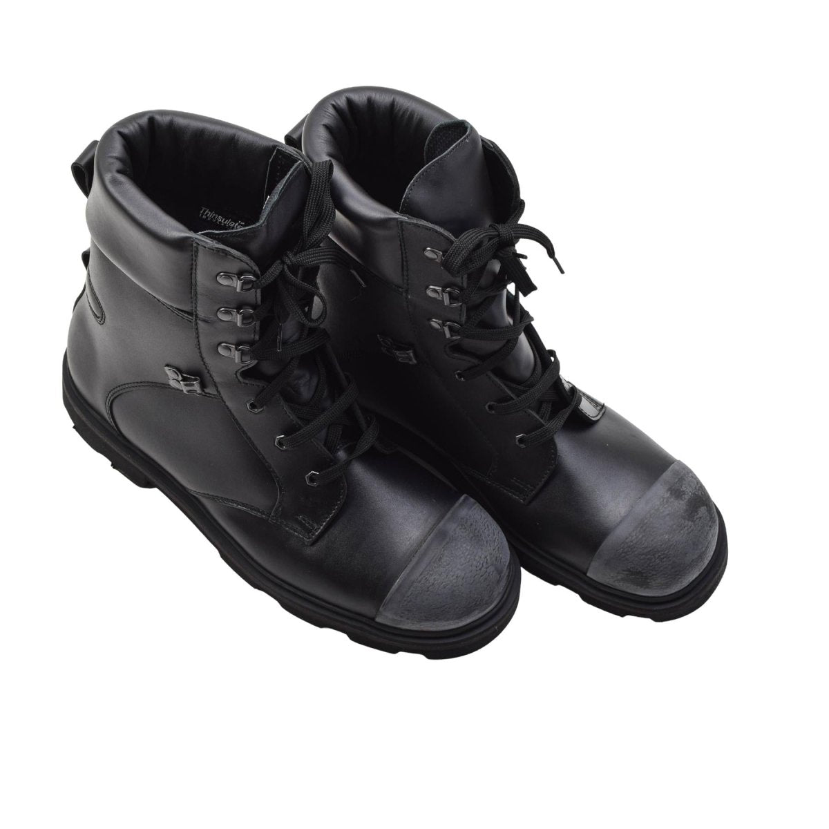 Echte tschechische Militär-Winterstiefel, ILS-Innenfutter, Thinsulate-verstärkte Zehenpartie, Schwarz