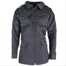 Genuine Danish Army Combat Jacket M71 in military grey, breathable cotton, durable all-season field jacket.