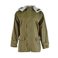 Original dänische Armee OD Regenjacke wasserdicht mit Kapuze Regenmantel Dänemark