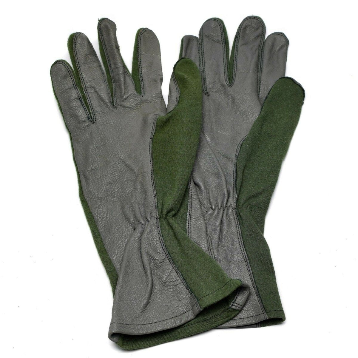 Echte niederländische Armee Kampfhandschuhe Leder Aramidfaser AirForce Militär Nomex OD