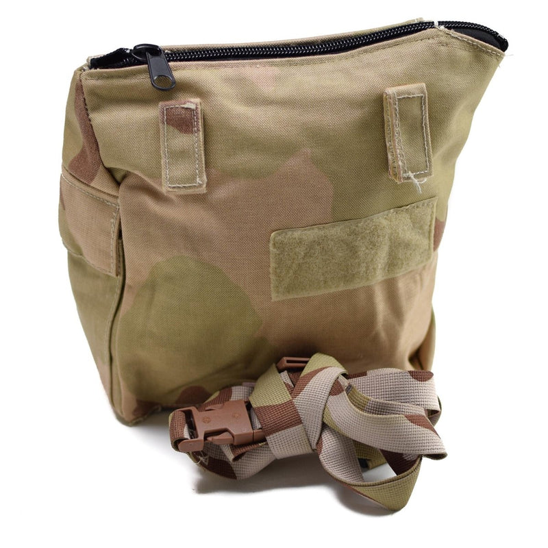Echte holländische Armee Gasmaskentasche Militär Überschuss Wüstentarn Schultertasche NEU