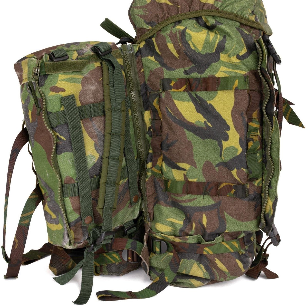 Original Rucksack der niederländischen Armee, DPM Woodland Kampfrucksack, 60 l, taktischer Tagesrucksack