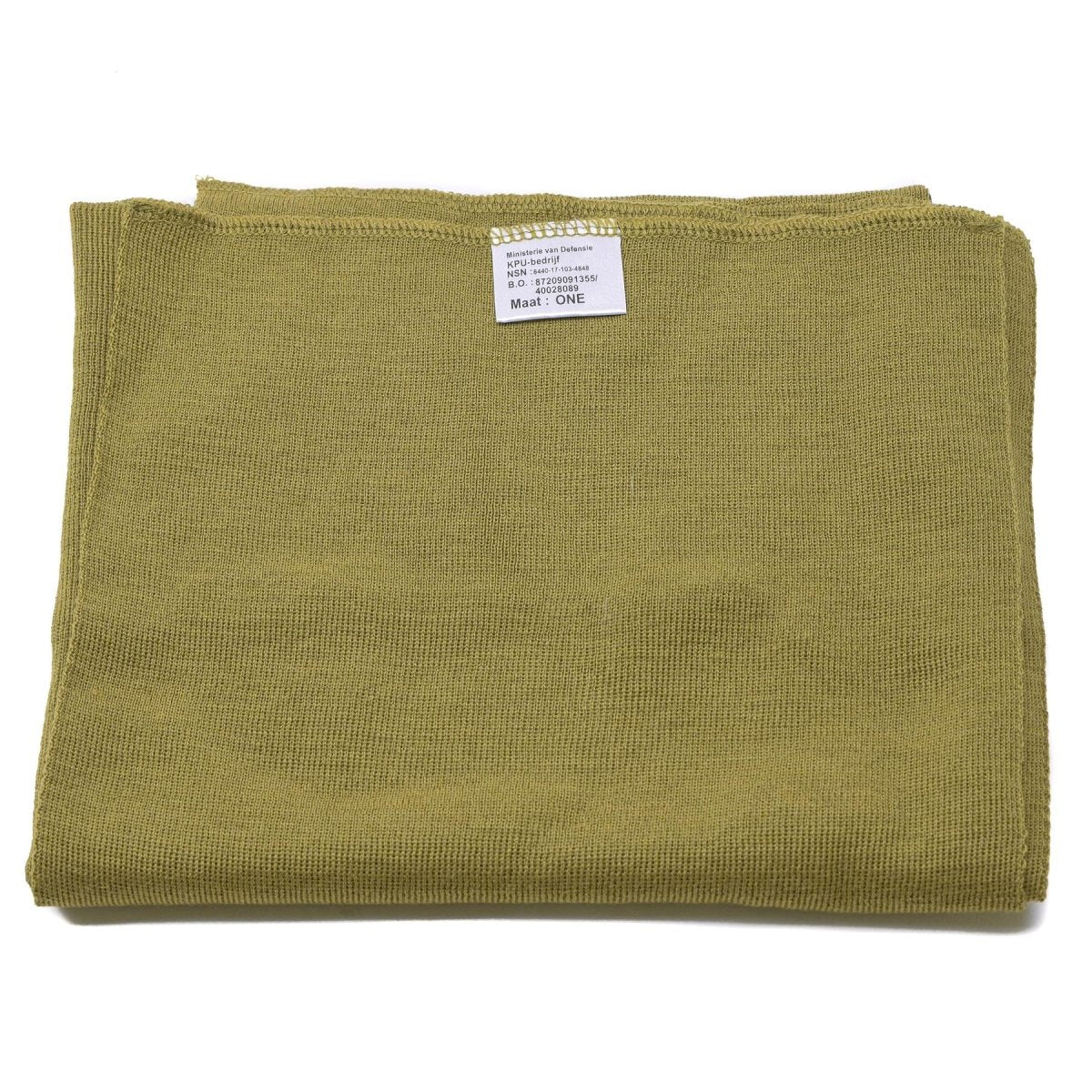 Echter Schal der niederländischen Armee, Khaki, Militär-Überschuss, Halstuch, Merinowolle, Baumwolle, NEU