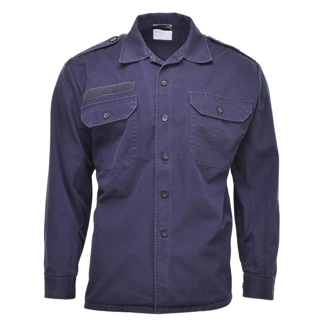 Echte holländische Armeehemden, Langarmuniformjacke, marineblau, Militärüberschuss