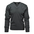 Original niederländische Armee Pullover Kommando Pullover V-Ausschnitt Pullover dunkelgrün