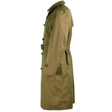 Echter Damenmantel der niederländischen Armee, Khaki, langer Offiziers-Trenchcoat mit Futter, NEU