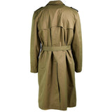 Echter Damenmantel der niederländischen Armee, Khaki, langer Offiziers-Trenchcoat mit Futter, NEU