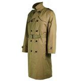 Echter Damenmantel der niederländischen Armee, Khaki, langer Offiziers-Trenchcoat mit Futter, NEU