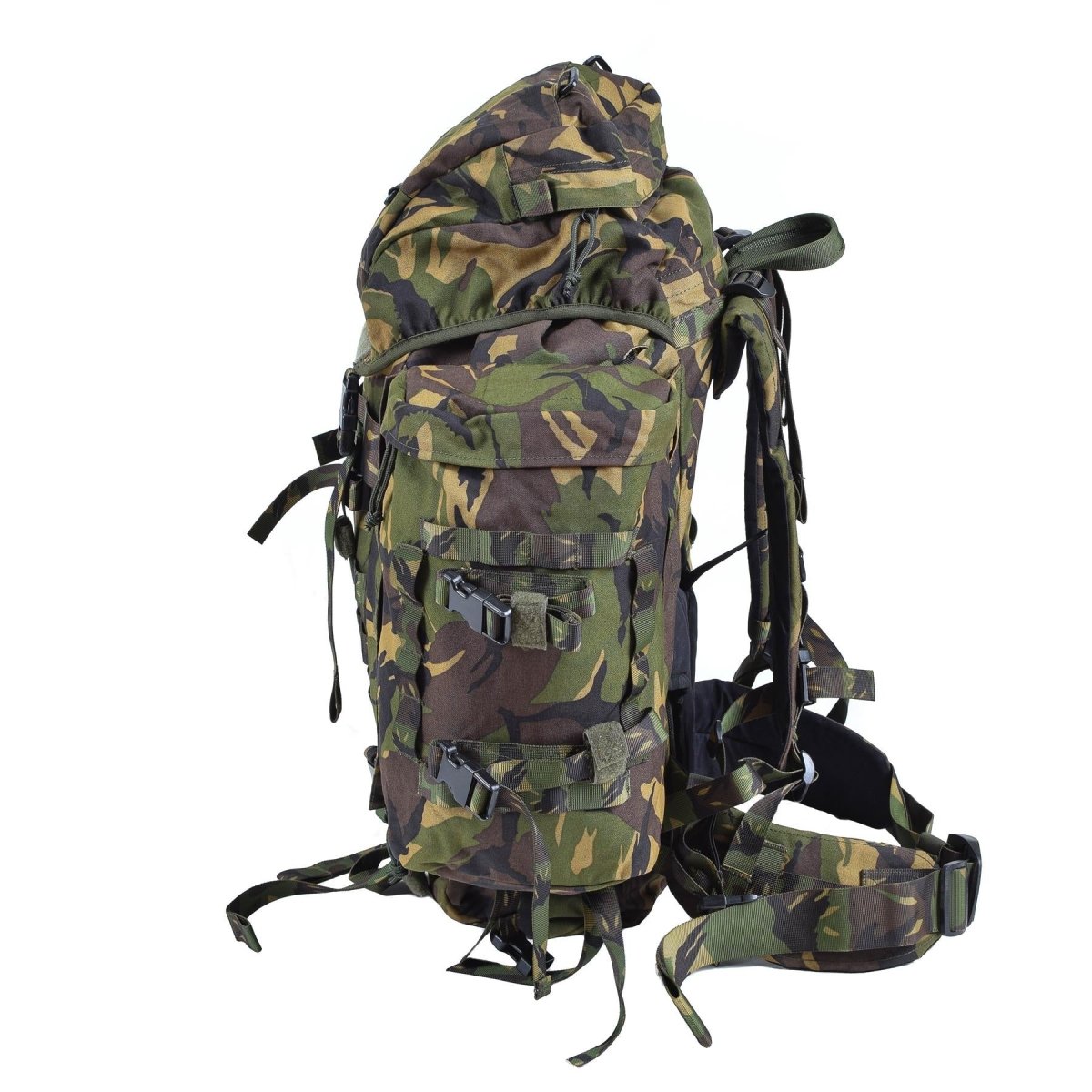Echter niederländischer Militärrucksack mit DPM-Muster, Kampfrucksack, 60 l, taktischer Tagesrucksack