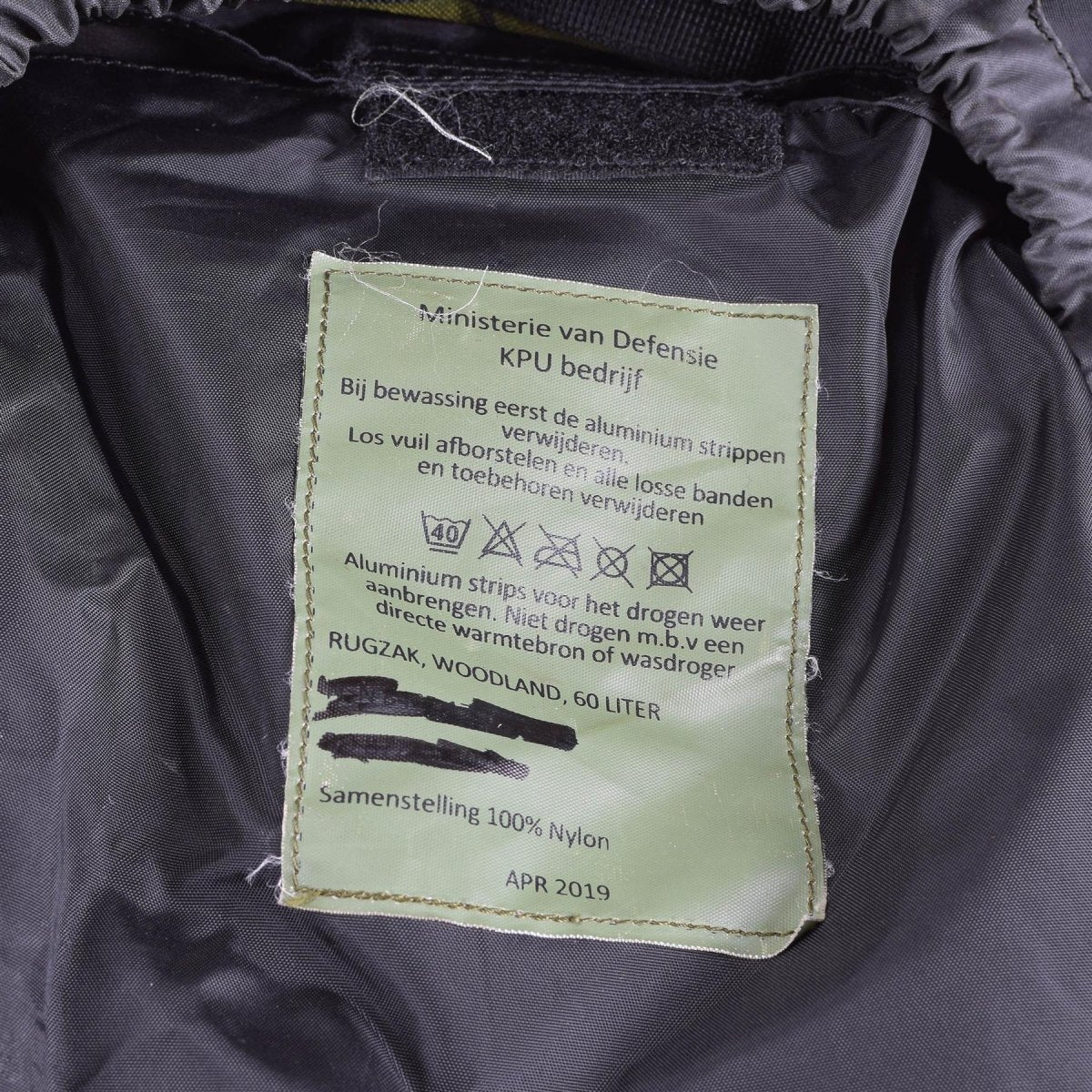 Echter niederländischer Militärrucksack mit DPM-Muster, Kampfrucksack, 60 l, taktischer Tagesrucksack