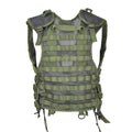 Original olivgrüne, verstärkte Weste des niederländischen Militärs mit 6 modularen Forest-Molle-Taschen 