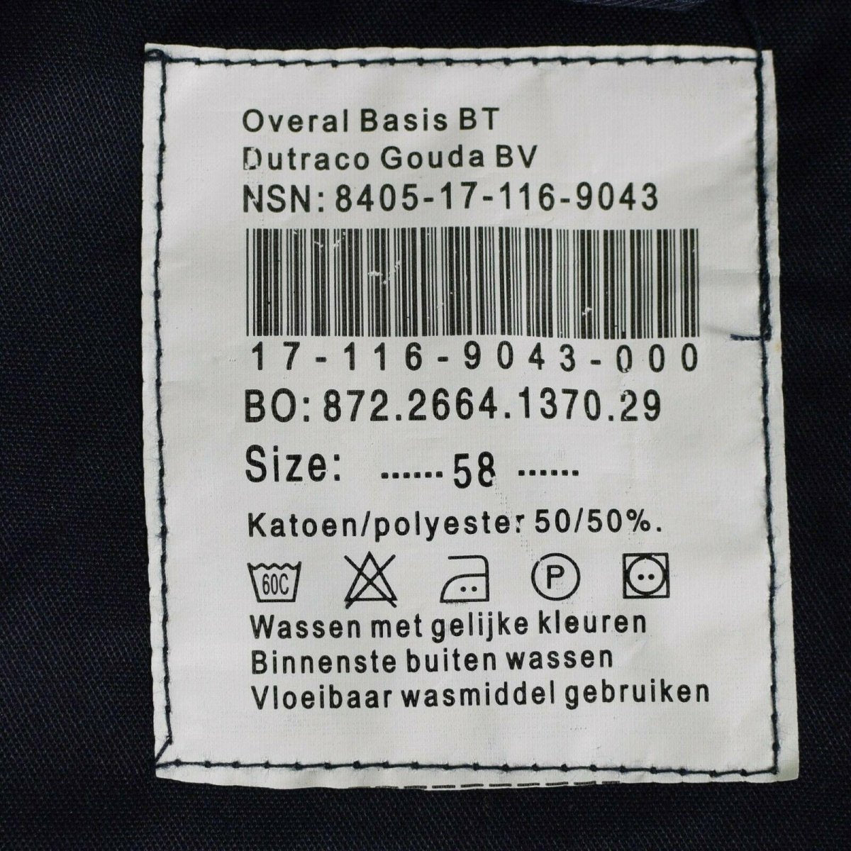 Original niederländische Marine Overall Armee Jumpsuit Blau Overall Schutzausrüstung