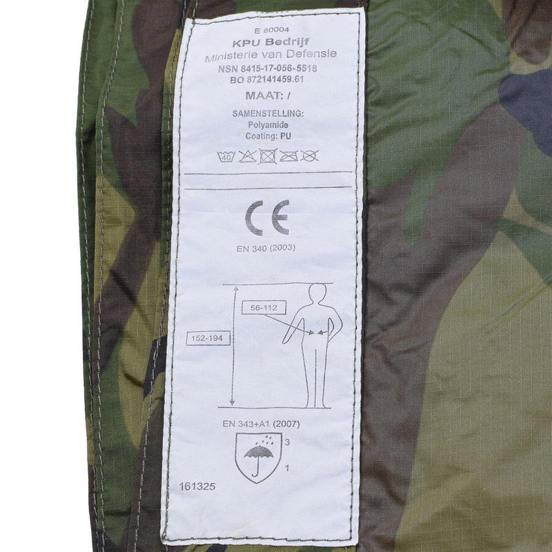 Echter holländischer Poncho Zeltunterstand DPM Camouflage wasserdichtes Ripstop-Material NEU