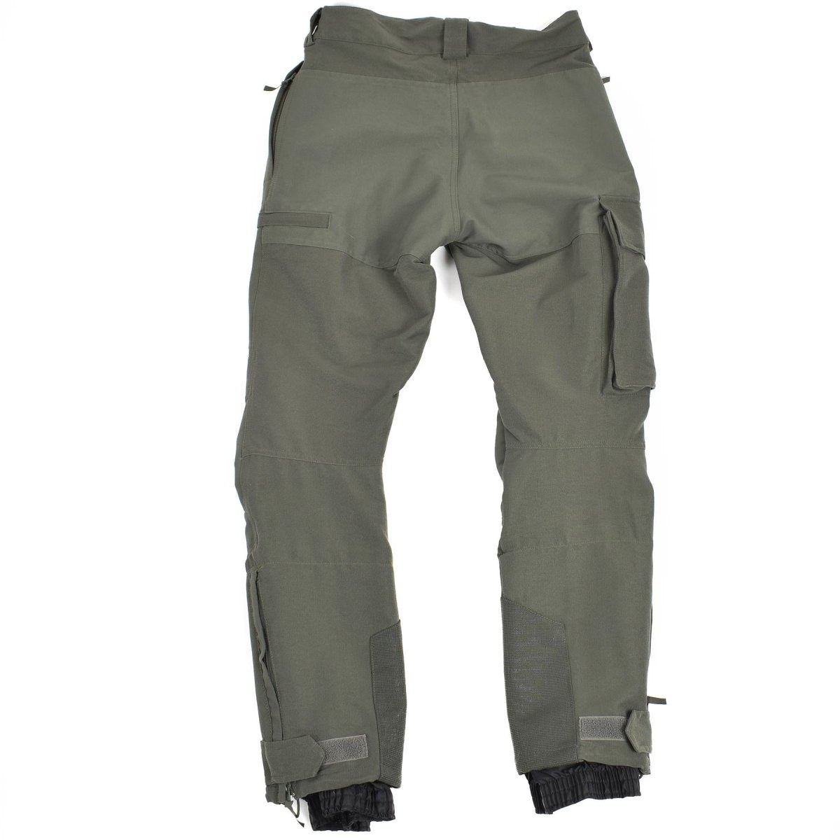 Echte französische Armee-Alpin-OD-Hose mit Knöchelschutz und Hosenträgern NEU