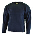 Echter französischer Armeepullover, blauer Kommandopullover, Militärpullover, Rundhalsausschnitt