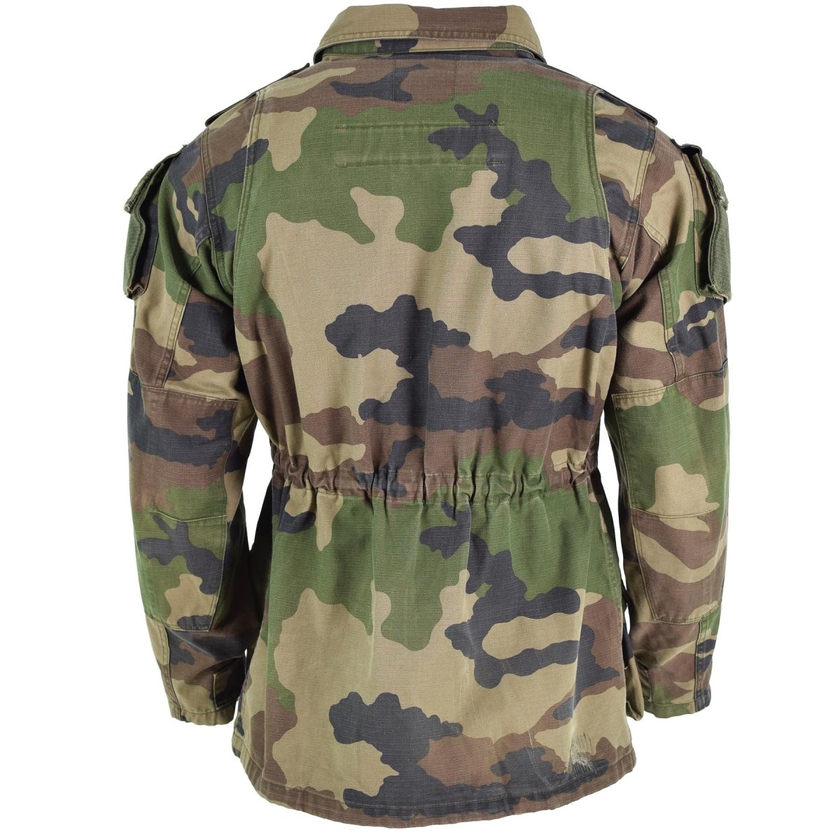 Echte französische Armee-Kitteljacke CCE Camouflage Militär-Kampfparka Satin Felin T4