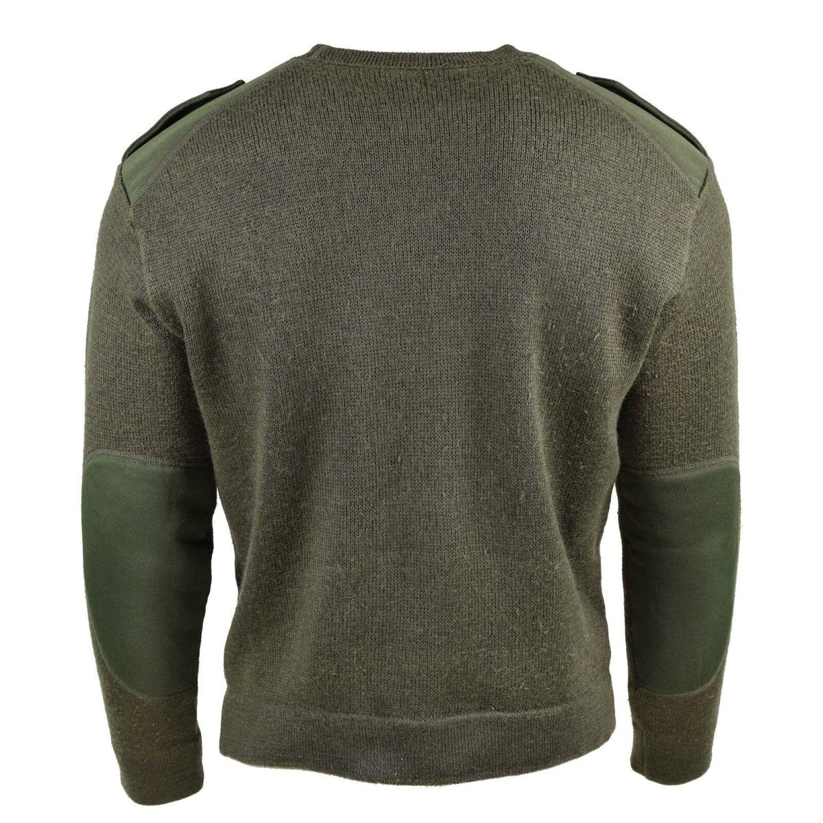 Original französischer Armeepullover Olive Commando Militär Herren Pullover Rundhals NEU