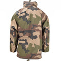 Echte wasserdichte Trilaminatjacke der französischen Armee, Camouflage-Goretex-Regenparka mit Kapuze