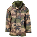 Echte wasserdichte Trilaminatjacke der französischen Armee, Camouflage-Goretex-Regenparka mit Kapuze
