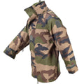 Echte wasserdichte Trilaminatjacke der französischen Armee, Camouflage-Goretex-Regenparka mit Kapuze