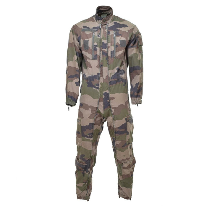 Echter französischer Militär-CCE-Mechaniker-Overall mit Tarnung, geräumiger Passform, strapazierfähigem Polycotton, verstärkten Knien und Ellbogen.