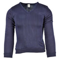 Originales Army-Sweatshirt aus blauem Jersey der französischen Militärschule mit V-Ausschnitt