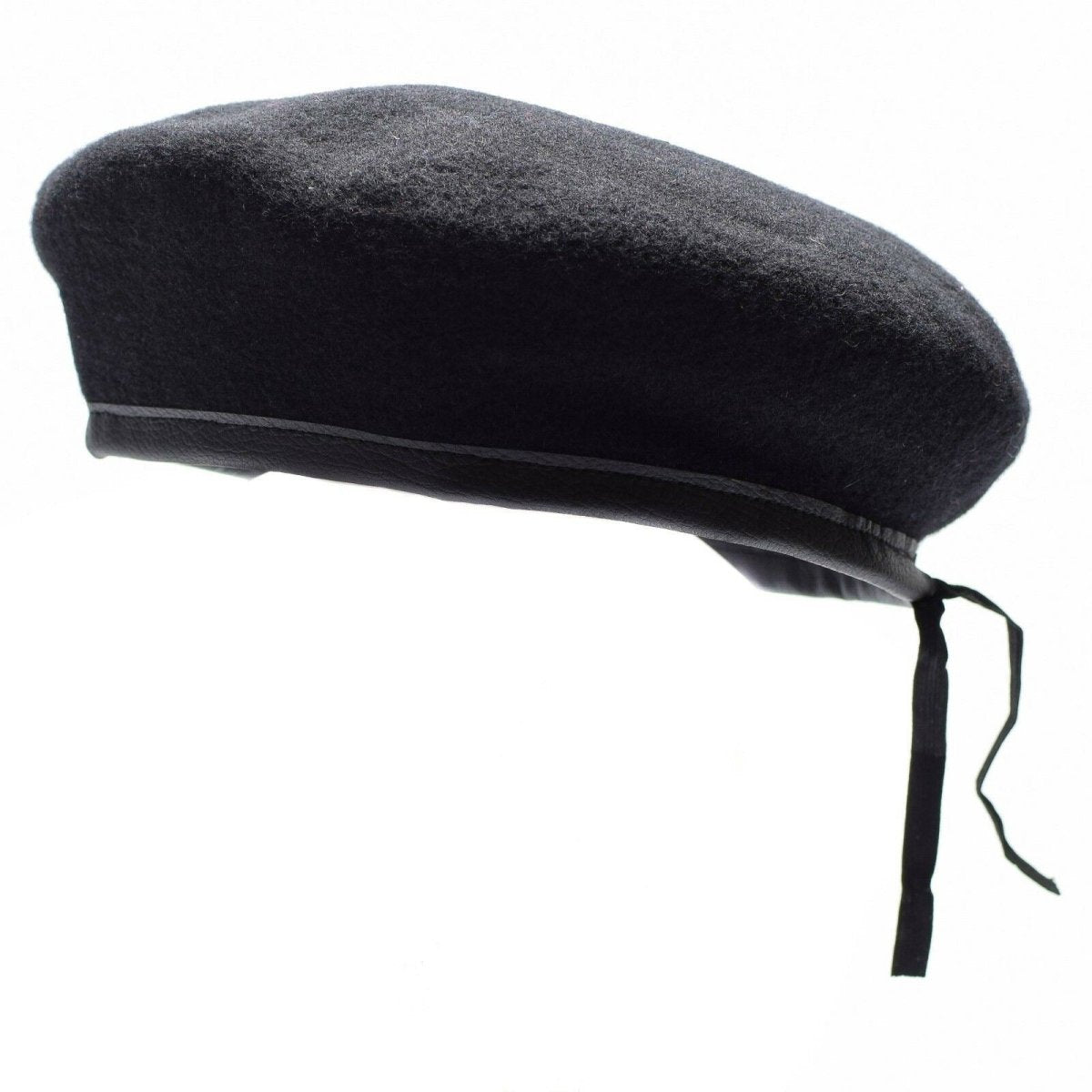Echte deutsche Armee schwarze Baskenmütze Militärische Kommandomütze Wollqualität Neu