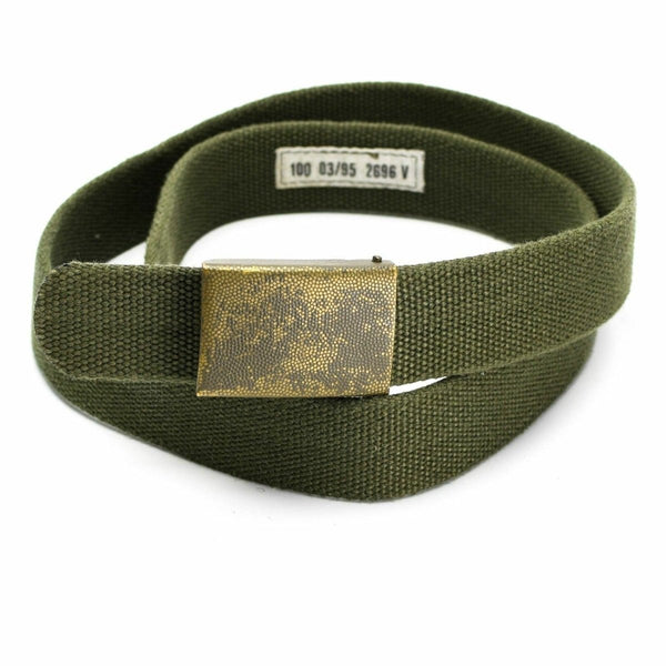 Original Bundeswehr Militärgürtel aus Segeltuch für Hosen, Kampfhose, mit Schnalle