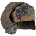 Echte deutsche Armee Militär Winter Pile Cap Flecktarn Mütze warm kaltes Wetter