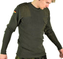 warm wool commando sweater German military jumper olive green color