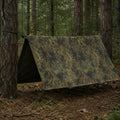 Original Bundeswehr Shelter Halbplane gefleckt. Wasserdichter Canvas Zeltponcho