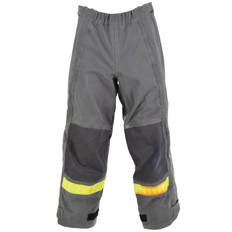 Genuine German grey protection pants heat resistant aramid bib and braces - GoMilitar