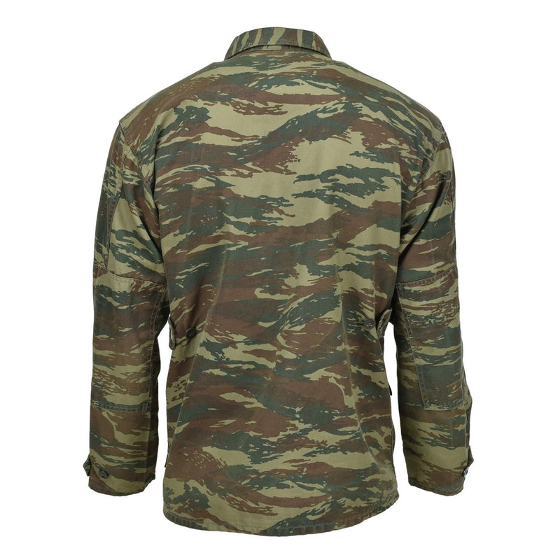 Echte griechische Militärjacke, strapazierfähig, taktischer Feldeinsatz, dunkles Eidechsentarn