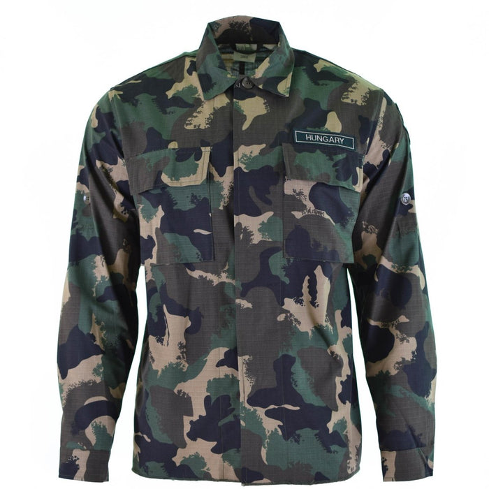 Echtes M90-Tarnhemd der ungarischen Armee mit vierfarbiger Tarnung, langen Ärmeln, Ripstop-Gewebe, neues Militärdesign.